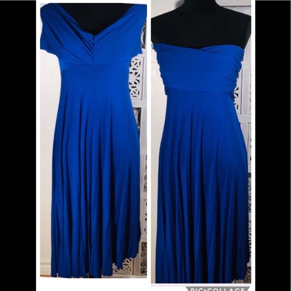 Elan Dresses & Skirts - Elan Royal Blue Infinity Dress/Swim Coverup